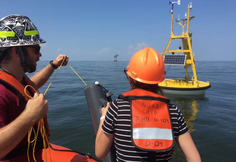 Collecting water sample
